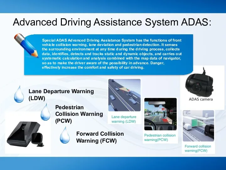 Advanced Driving Assistance System ADAS: Special ADAS Advanced Driving Assistance System