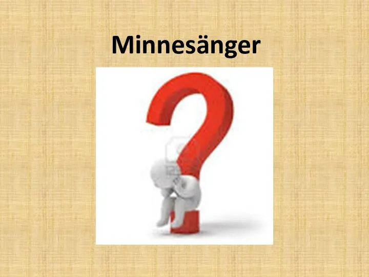 Minnesänger