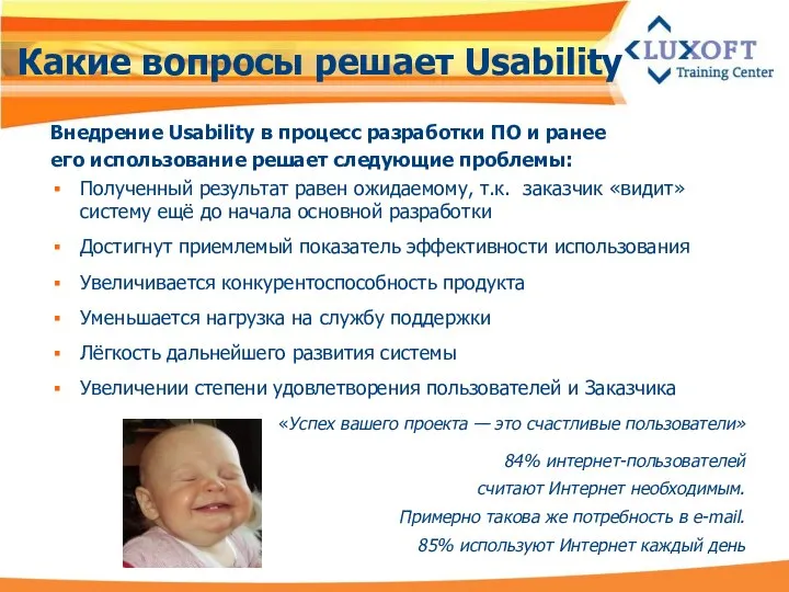 Какие вопросы решает Usability Внедрение Usability в процесс разработки ПО и