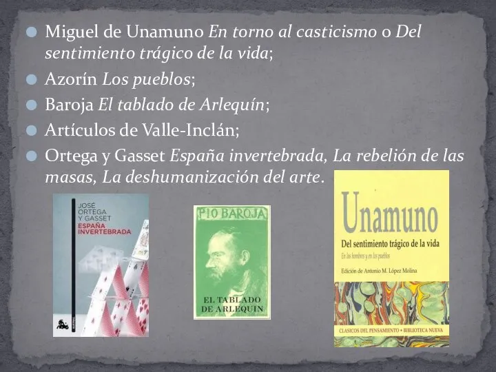 Miguel de Unamuno En torno al casticismo o Del sentimiento trágico