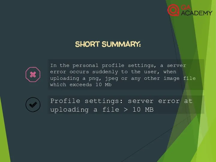SHORT SUMMARY: Profile settings: server error at uploading a file >