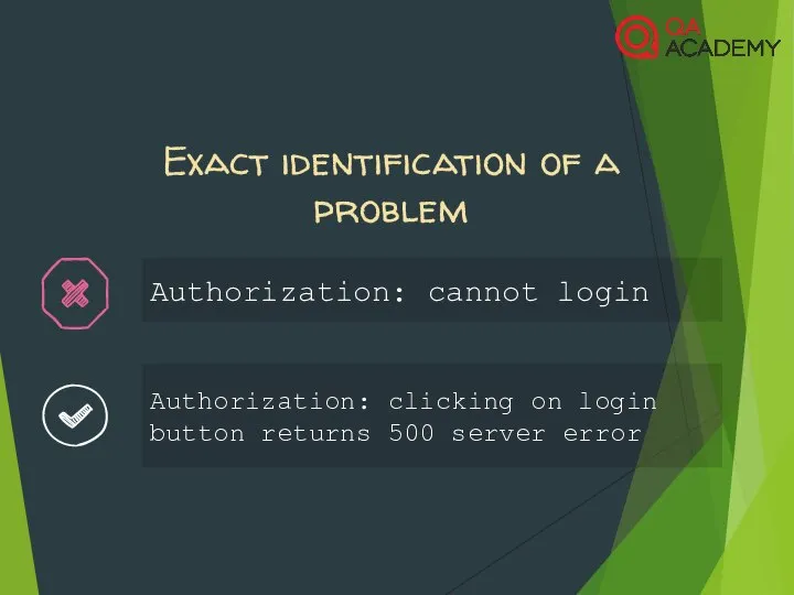 Exact identification of a problem Authorization: clicking on login button returns