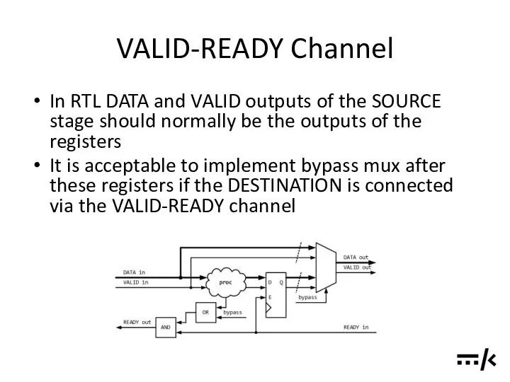 VALID-READY Channel In RTL DATA and VALID outputs of the SOURCE