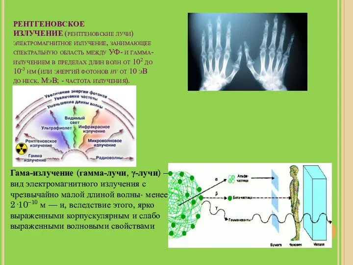 РЕНТГЕНОВСКОЕ ИЗЛУЧЕНИЕ (рентгеновские лучи) электромагнитное излучение, занимающее спектральную область между УФ-