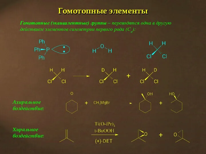 Гомотопные элементы Гомотопные (эквивалентные) группы – переводятся одна в другую действием