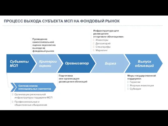 ПРОЦЕСС ВЫХОДА СУБЪЕКТА МСП НА ФОНДОВЫЙ РЫНОК