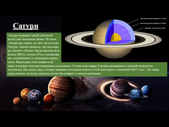 Сатурн Сатурн поражает своей системой колец уже несколько веков. Но всем