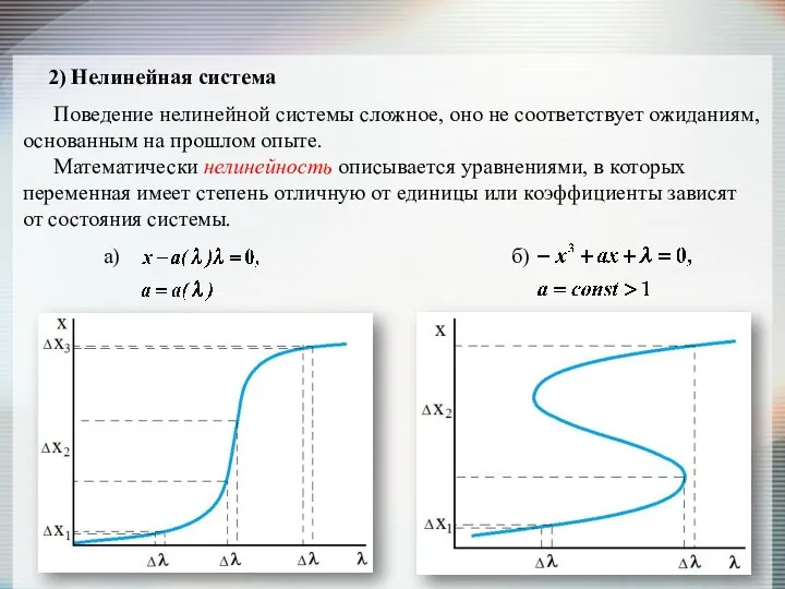 Поведение нелинейной системы сложное, оно не соответствует ожиданиям, основанным на прошлом