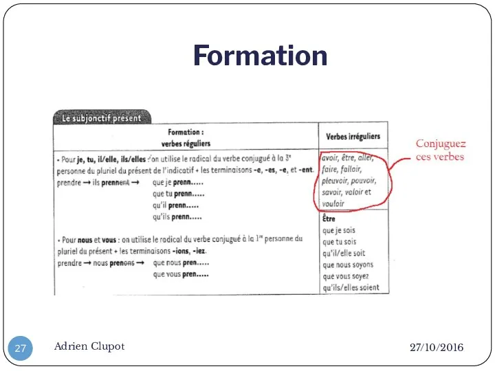 Formation 27/10/2016 Adrien Clupot