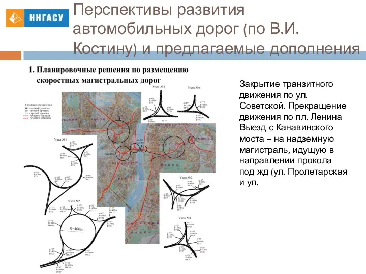 Перспективы развития автомобильных дорог (по В.И. Костину) и предлагаемые дополнения Закрытие