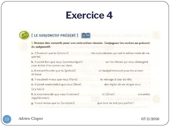 Exercice 4 07/11/2016 Adrien Clupot