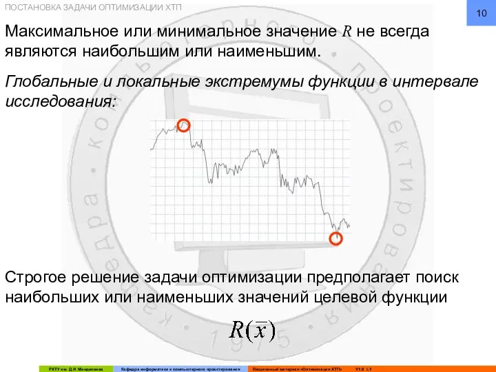 Максимальное или минимальное значение R не всегда являются наибольшим или наименьшим.