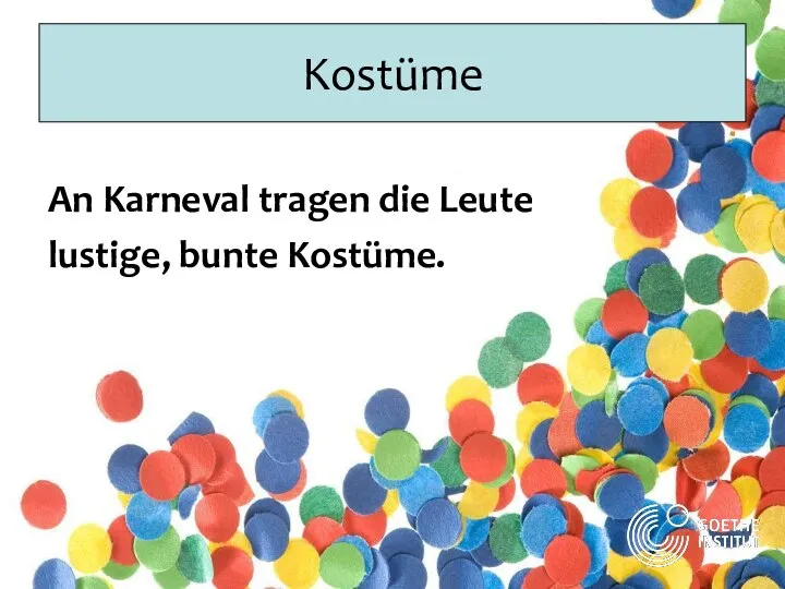 Kostüme An Karneval tragen die Leute lustige, bunte Kostüme.