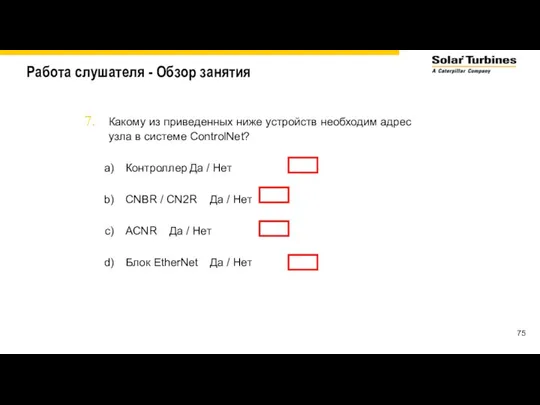 Работа слушателя - Обзор занятия Какому из приведенных ниже устройств необходим