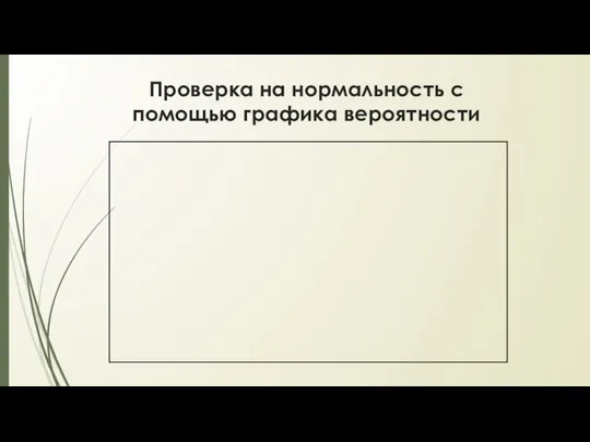 Проверка на нормальность с помощью графика вероятности