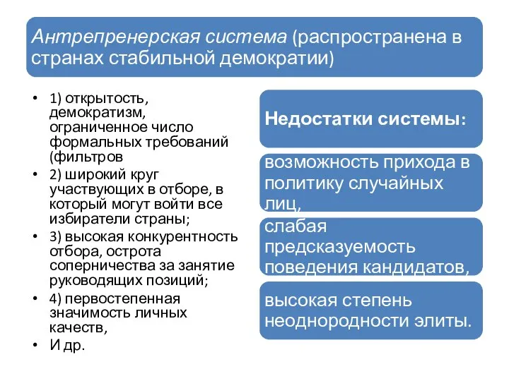 1) открытость, демократизм, ограниченное число формальных требований (фильтров 2) широкий круг