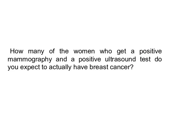 How many of the women who get a positive mammography and