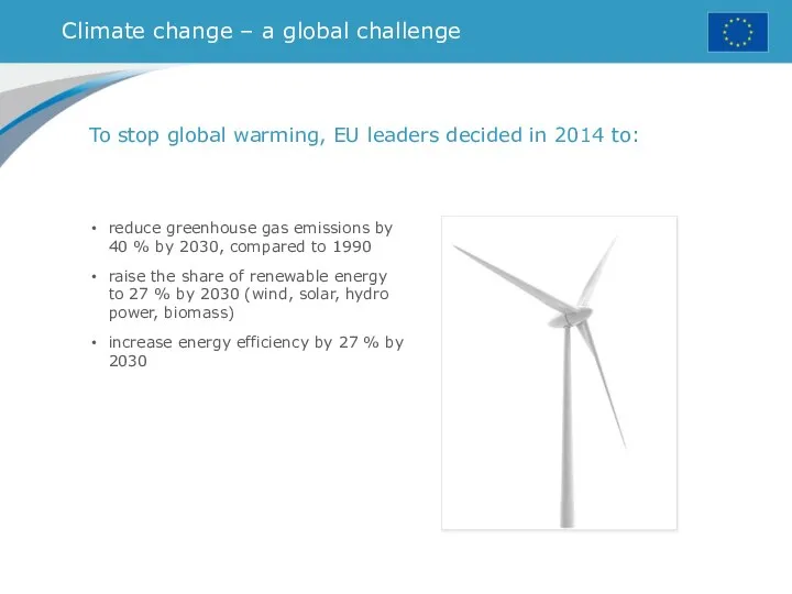 Climate change – a global challenge reduce greenhouse gas emissions by