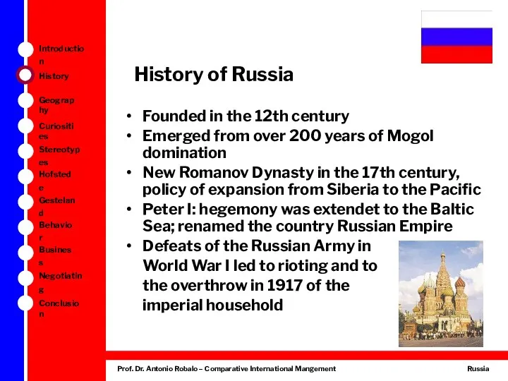 History of Russia Founded in the 12th century Emerged from over
