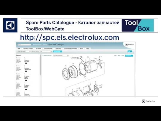 Spare Parts Catalogue - Каталог запчастей ToolBox/WebGate