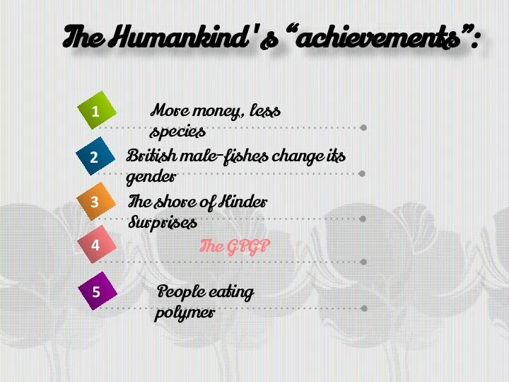 The Humankind's “achievements”: