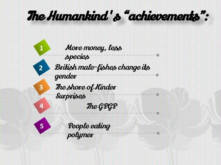 The Humankind's “achievements”: