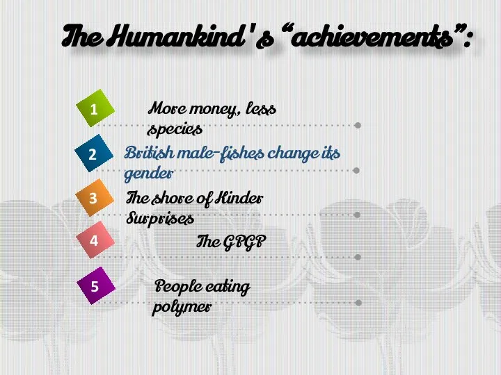 The Humankind's “achievements”: