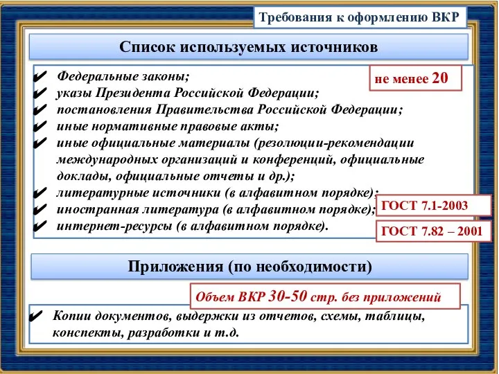 Копии документов, выдержки из отчетов, схемы, таблицы, конспекты, разработки и т.д.