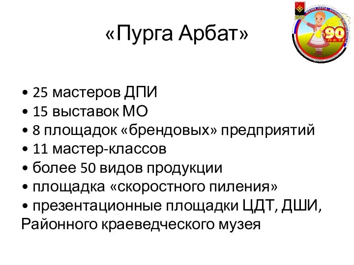 «Пурга Арбат» • 25 мастеров ДПИ • 15 выставок МО •