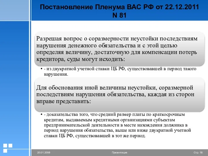 Постановление Пленума ВАС РФ от 22.12.2011 N 81