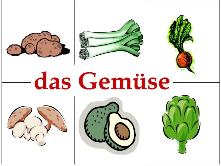 das Gemüse