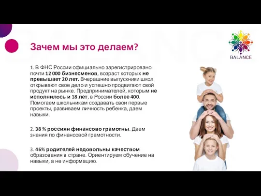 1. В ФНС России официально зарегистрировано почти 12 000 бизнесменов, возраст