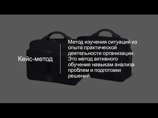 Кейс-метод Метод изучения ситуаций из опыта практической деятельности организации. Это метод