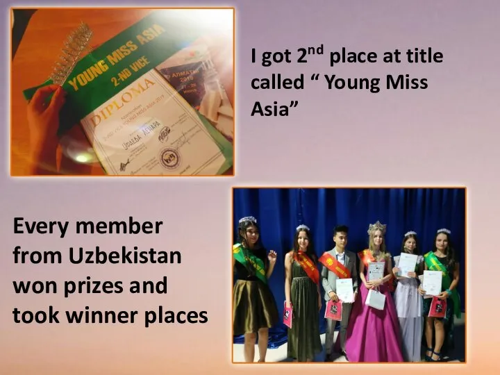 Every member from Uzbekistan won prizes and took winner places I