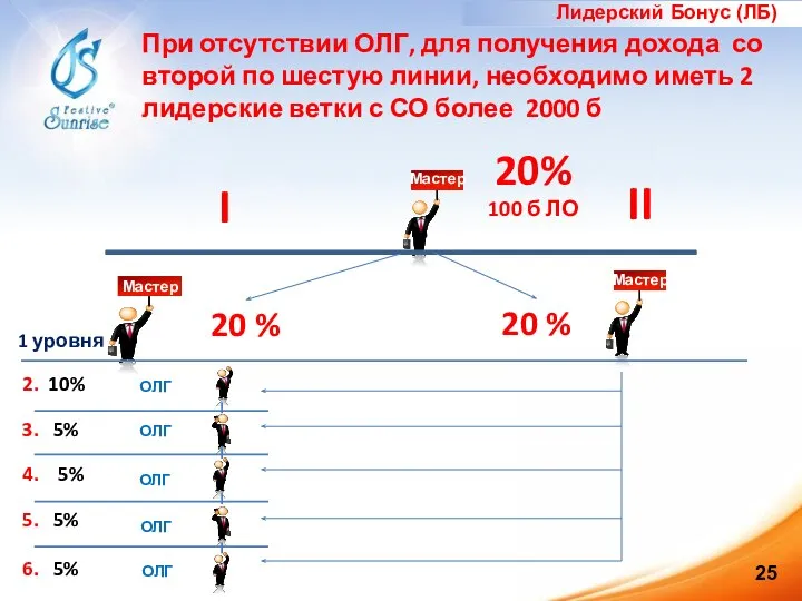 Мастер Мастер Мастер 1 уровня 20 % М 20% 100 б