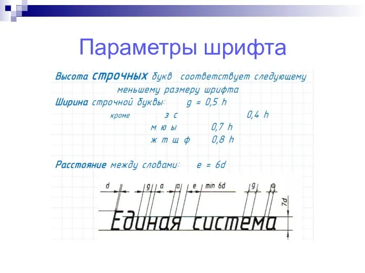 Параметры шрифта