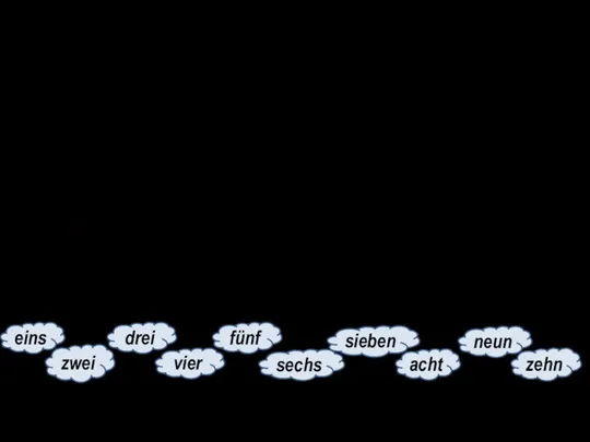 eins zwei drei vier fünf sechs sieben acht neun zehn