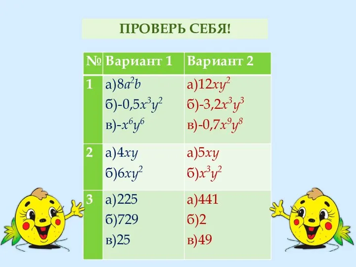 ПРОВЕРЬ СЕБЯ!