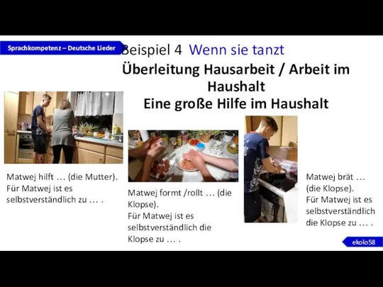 Überleitung Hausarbeit / Arbeit im Haushalt Eine große Hilfe im Haushalt