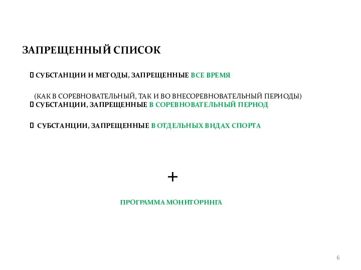 ЗАПРЕЩЕННЫЙ СПИСОК СУБСТАНЦИИ И МЕТОДЫ, ЗАПРЕЩЕННЫЕ ВСЕ ВРЕМЯ (КАК В СОРЕВНОВАТЕЛЬНЫЙ,