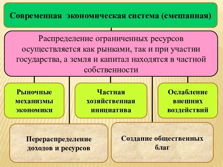 Распределение ограниченных ресурсов осуществляется как рынками, так и при участии государства,