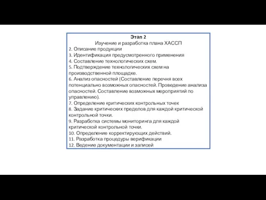 Этап 2 Изучение и разработка плана ХАССП 2. Описание продукции 3.