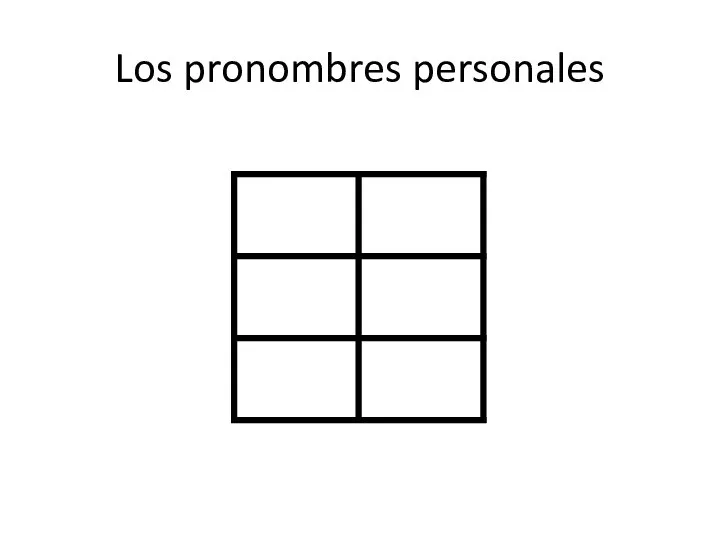 Los pronombres personales