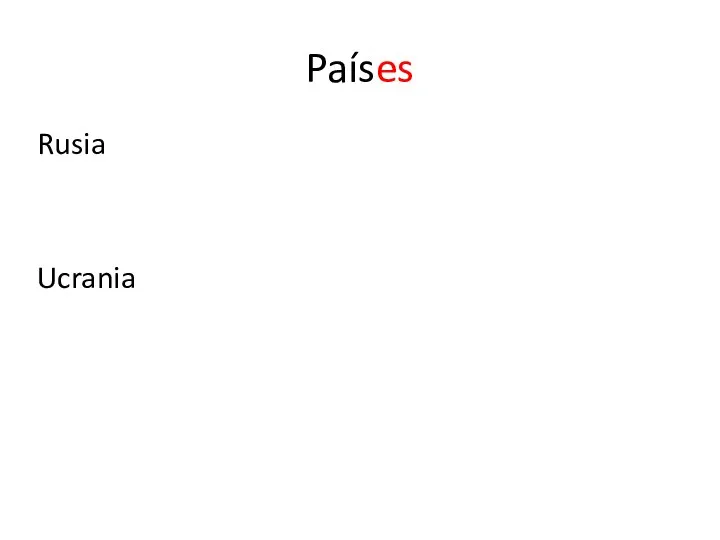 Países Rusia Ucrania