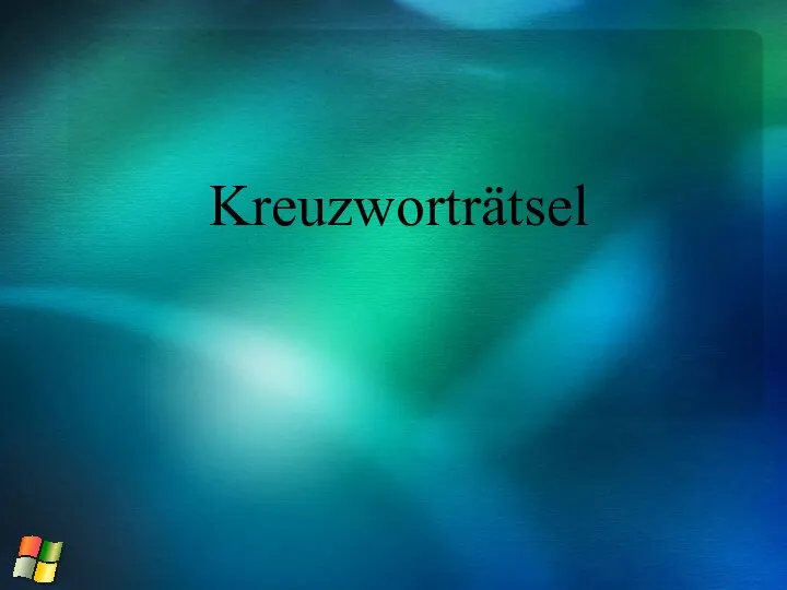 Kreuzworträtsel