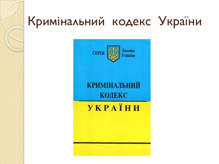 Кримінальний кодекс України