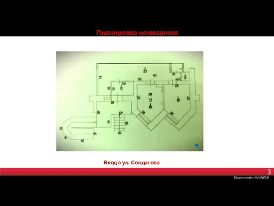 Планировка помещения Подготовлено PAN GROUP Вход с ул. Солдатова