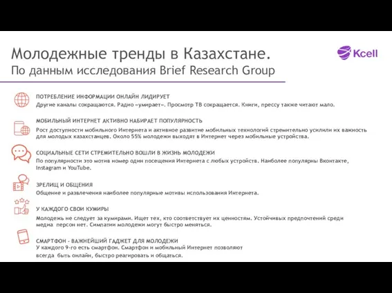 Молодежные тренды в Казахстане. По данным исследования Brief Research Group ПОТРЕБЛЕНИЕ