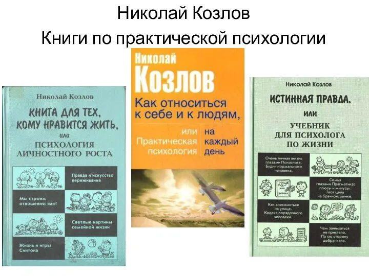 Николай Козлов Книги по практической психологии