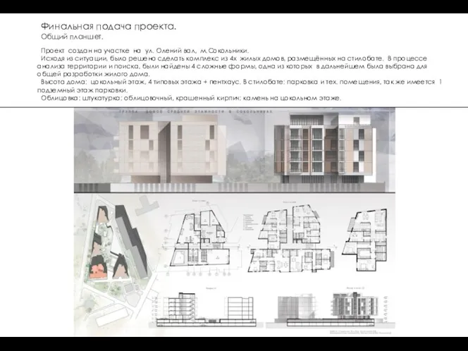 Финальная подача проекта. Общий планшет. Проект создан на участке на ул.